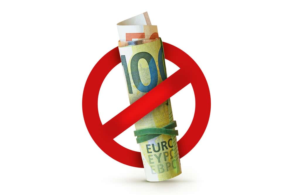 Verbod op contante betalingen van  € 3.000 of meer